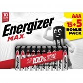 Energizer Max AAA Promo 15+5